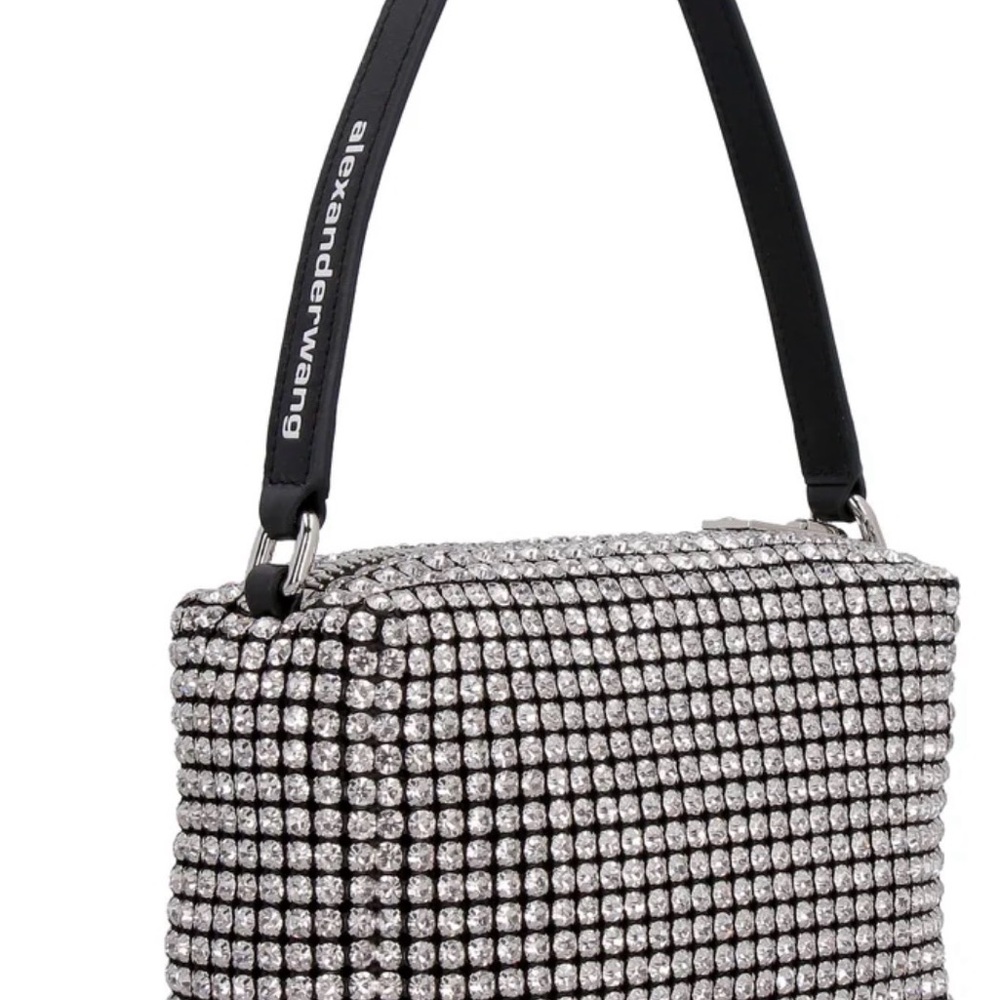 Alexander Wang Crystal Embellished Black Shoulder Bag